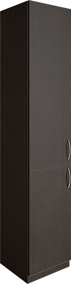Офисный шкаф узкий высокий закрытый (2 двери)